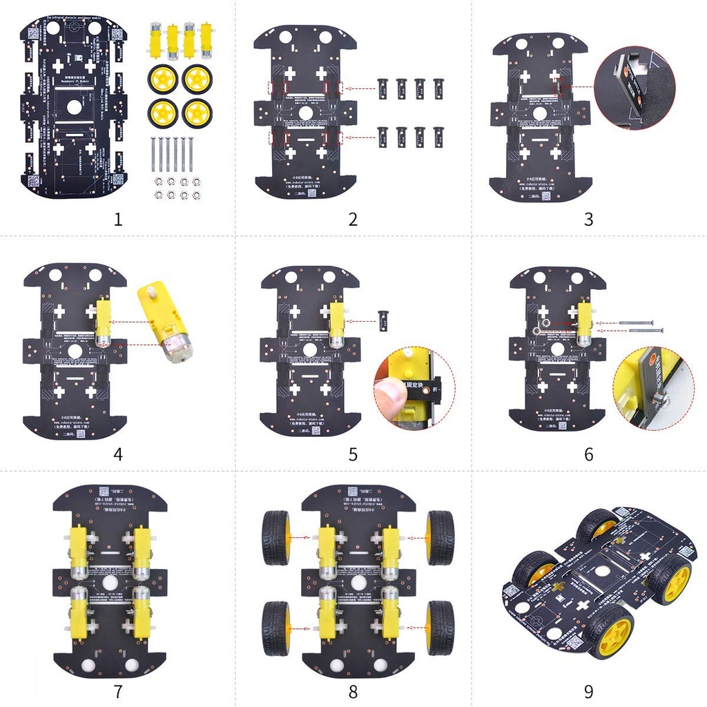 4WD Robot Chassis Kit with 4 TT Motor for Arduino/Raspberry Pi