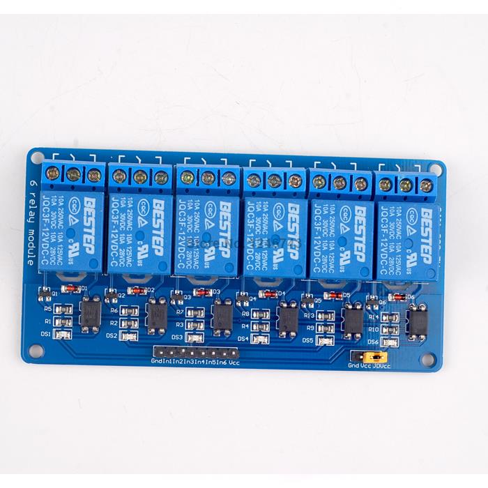  6 Channel Optical Coupling Relay Module 12V for Arduino