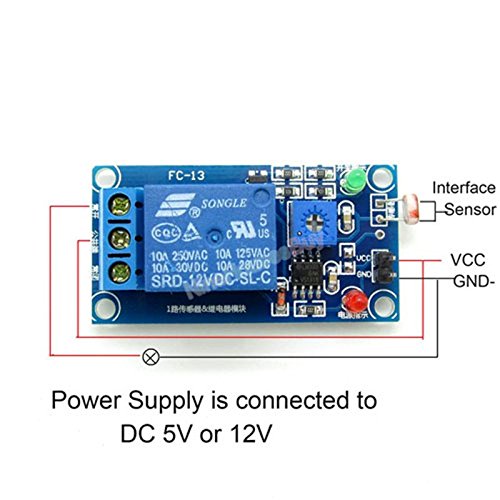 5V/12V Photosensitive Resistance Light Sensitive Sensor Relay Module Light Switch