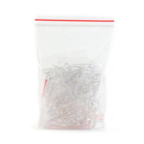 5MM LED Clear/ Red Green Yellow Blue White Emitting Diode Assortment Kits 100PC