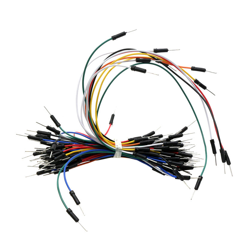 65 PCS Jumper Wire Mix Color Male to Male Solderless Cable Wire wholesale for Arduino Breadboard