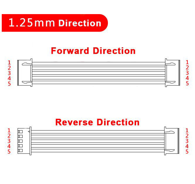 JST GH1.25mm Cable Connector Single/Double Head Wire Connectors 2-12 Pin 15/20/40CM JSTA1257 Replacement