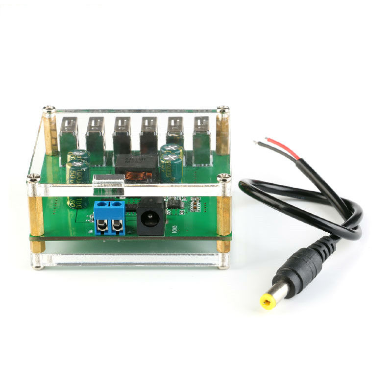 DC-DC Buck Regulator Power Converter Module 10V 12V 24V 36V Turn 5V/8A 6USB Output