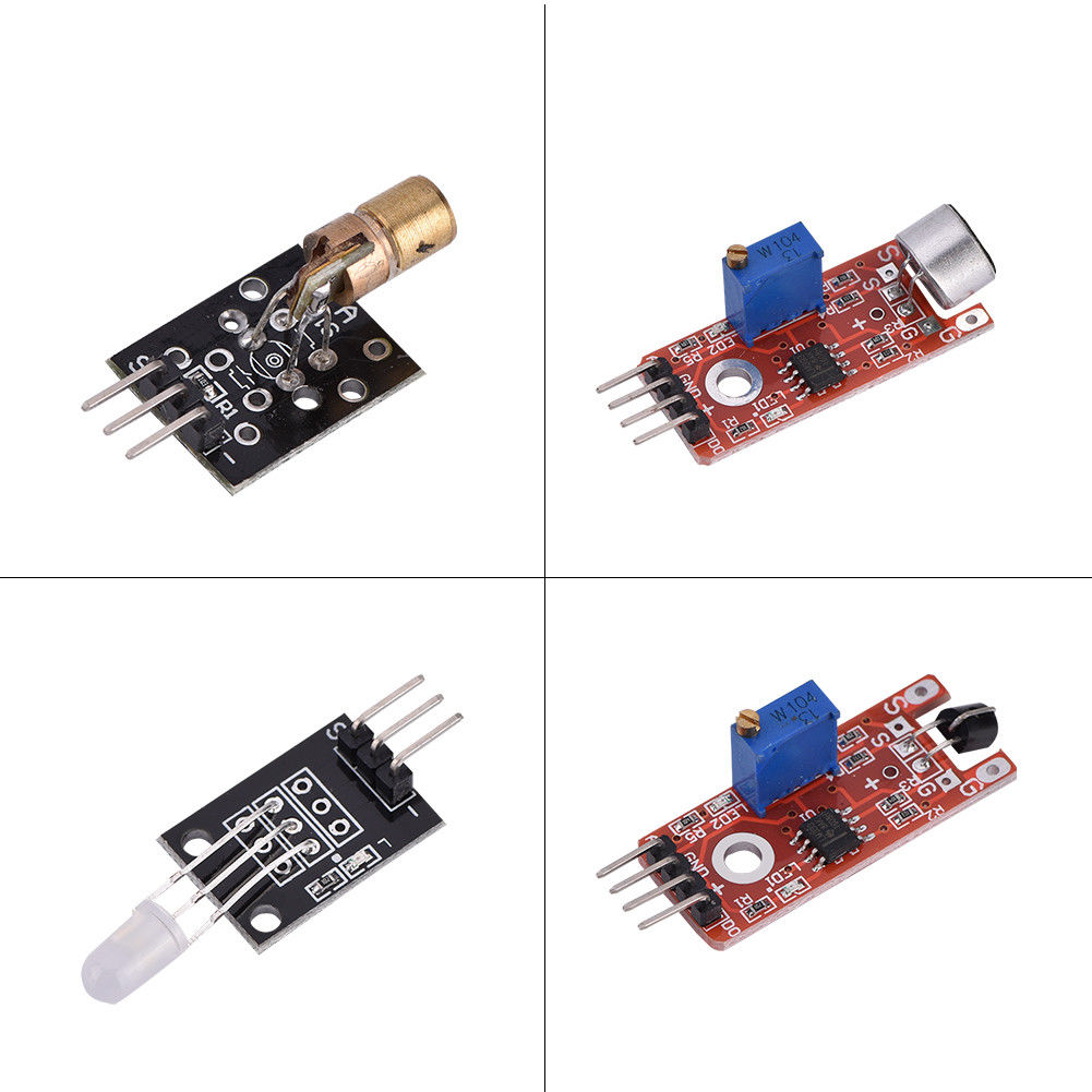 DIY 37-in-1 Sensor Module Kit for Arduino