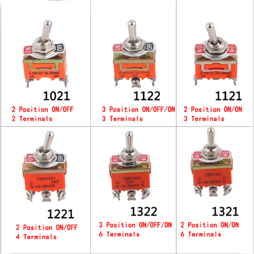 E-TEN 1021/1121/1122/1221/1321/1322 Toggle Switch 2/3Gear 2/3/4/6P