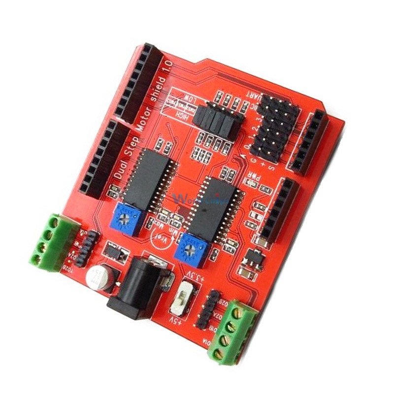 Dual Step Motor Driver Shield For Arduino IO PWM CNC 3.3V 5V With A3967Chips