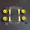 EMO 4 wheel 2 layer Robot Smart Car Chassis Kits with Speed Encoder for Arduino