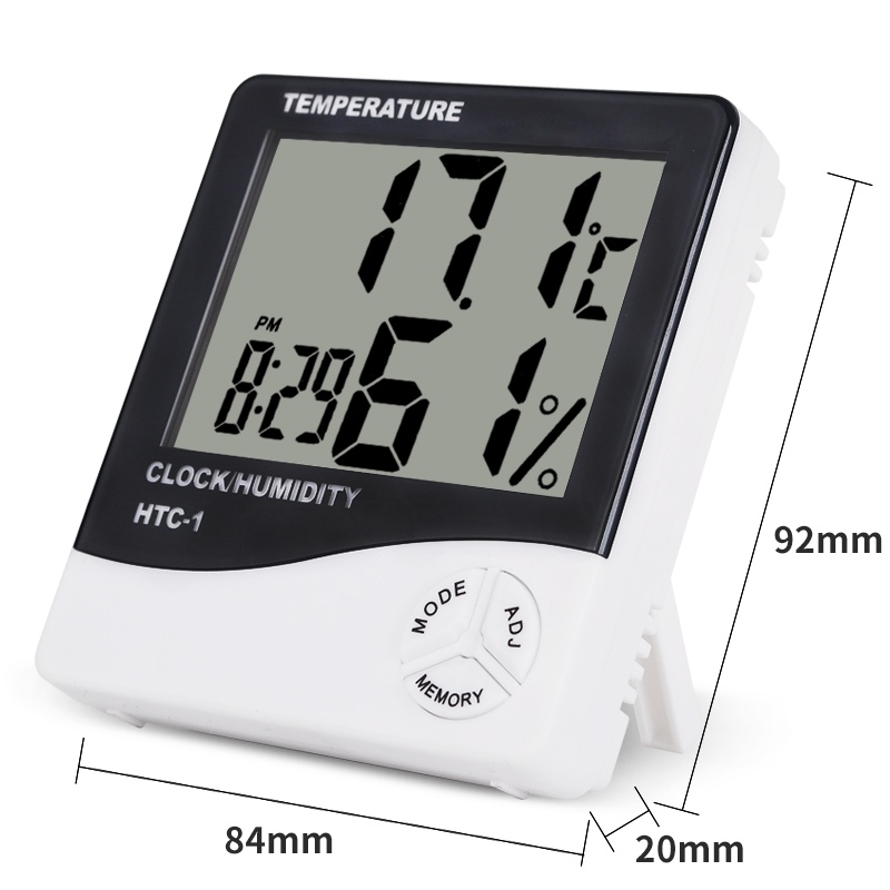 HTC-1 LCD Digital Thermometer Hygrometer Indoor Electronic Temperature Humidity Monitor