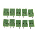  KF128 Copper PCB Terminal Blocks Green 5mm Pitch Screw Terminal Connector 2 Pin 3 Pin Straight Leg