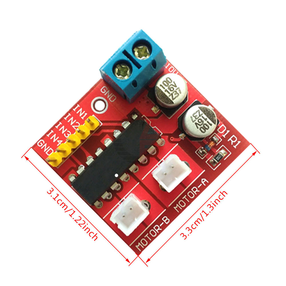 L298N  Dual Channel DC Motor Driver Module 2.5A PWM Speed Control