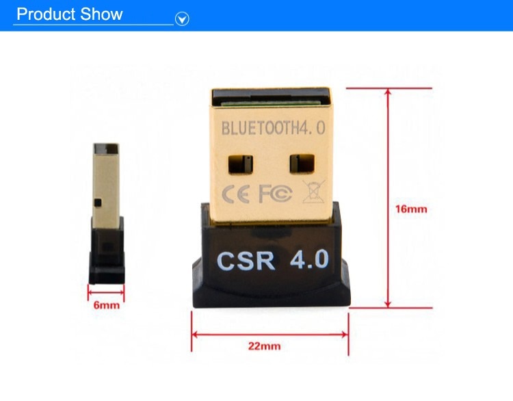 Mini USB Bluetooth Adapter V4.0 CSR Dual Mode Wireless