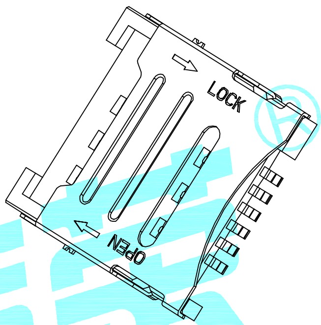 Micro SIM Card Slot Phone SIM Flip Card Slot 6P