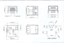 Mini USB Socket 5P Connector 90 Degree Looper