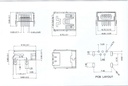 Mini USB Socket 5P Connector 90 Degree Looper