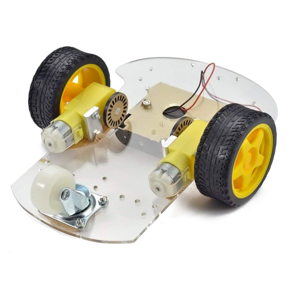 Motor Robot Car Chassis Kit with Speed Encoder wheels and Battery Box