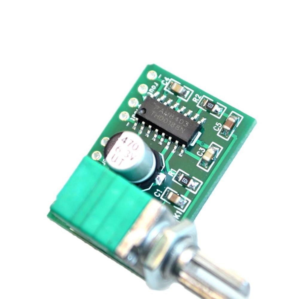 PAM8403 Mini 5V Digital Audio Amplifier Board Module with Switch Potentiometer Can Be USB Powered