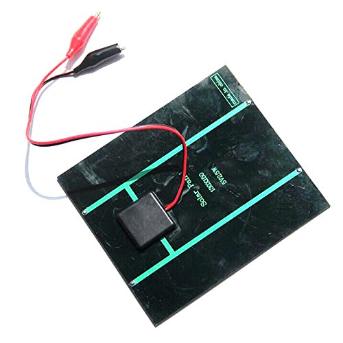 2.5W 5V Polysilicon Epoxy Solar Panel Cell Battery Charger+Crocodile Clip 