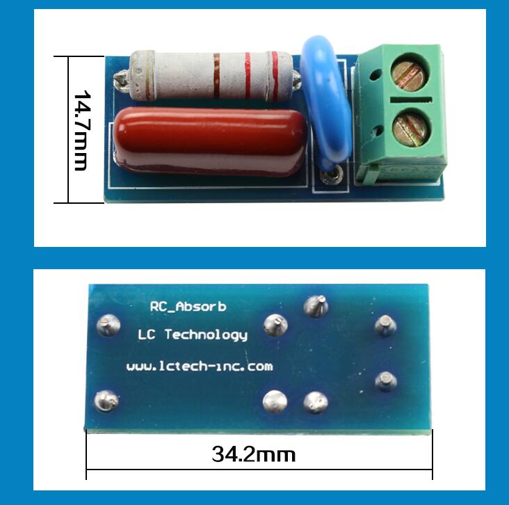 RC Absorption Loop Module Relay Contact Protection Circuit Electromagnetic Anti-jamming