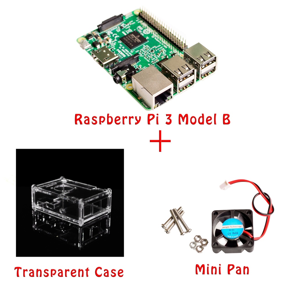 Raspberry Pi 3 Model B+ Transparent Acrylic Case 