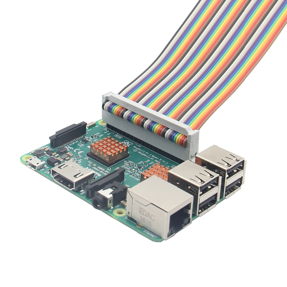 Raspberry Pi GPIO 40P Rainbow Ribbon Cable 