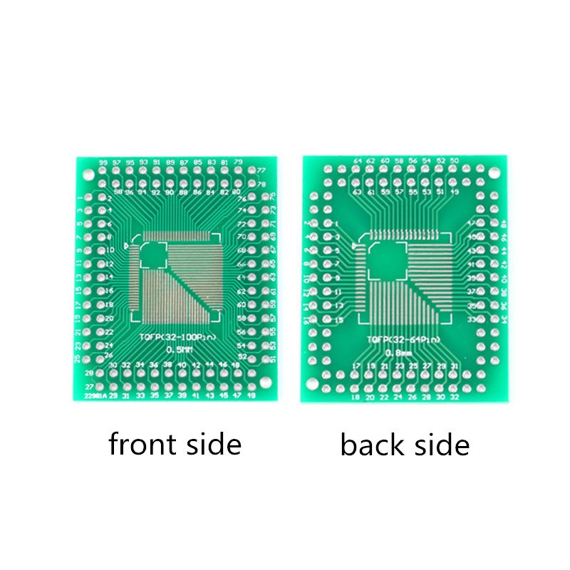 QFP/TQFP/LQFP/FQFP 32/44/64/80/100 To DIP 2.54mm Adapter PCB Board Converter Socket