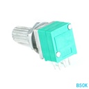 RK097G Audio Amplifier Sealed Dual Potentiometer B5K B10K B20K B50K B100K 15mm 6Pin 