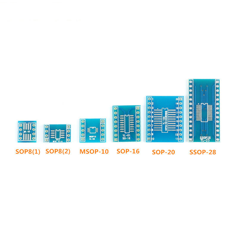 SOP MSOP TSSOP TO DIP8 DIP10 DIP16 DIP20 DIP28 Adapter Plate Pcb Board Converter Plate 