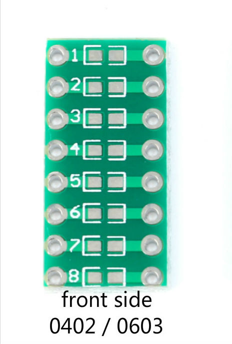 SMD SMT Turn To DIP 0805 0603 0402 Capacitor Resistor LED Pin Board FR4 PCB Board 2.54mm Pitch