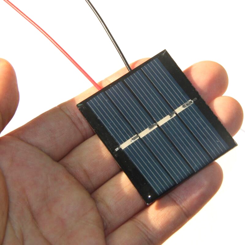 0.36W 2V Epoxy Solar Panel Cell Battery Charger+Wire