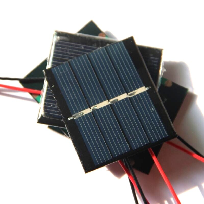 0.36W 2V Epoxy Solar Panel Cell Battery Charger+Wire