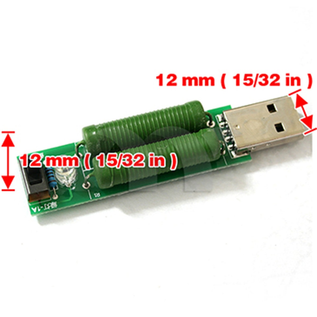 USB Discharge Load Resistor Digital Current Meter Tester switch module 1A/2A
