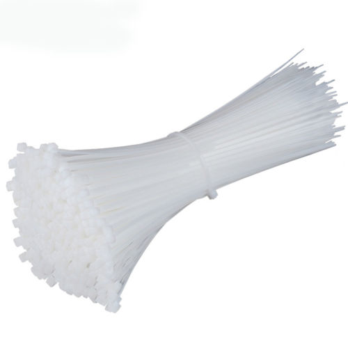 White Nylon Cable Ties Zip Self Locking Wire Fastener Tie 3x60mm to 8x250mm