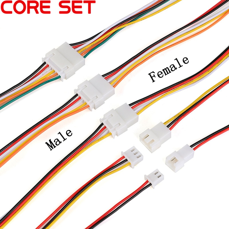 XH2.54 2/3/4/5/6 Pin Pitch 2.54mm Male & Female Battery Charging Wire Cable Connector XH Plug 20CM 26AWG