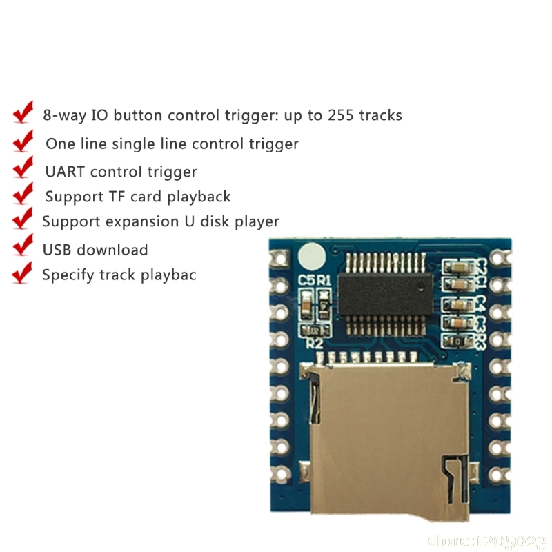 XY-V17B Serial Control Voice Module / SD/TF Card MP3 Sound Module