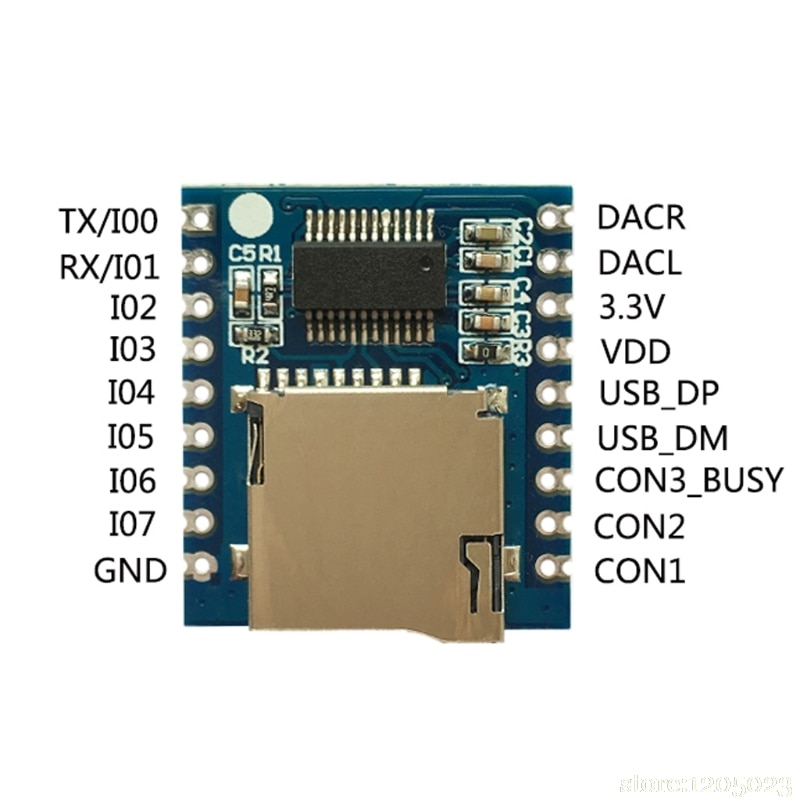 XY-V17B Serial Control Voice Module / SD/TF Card MP3 Sound Module