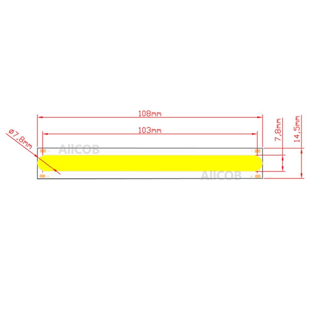 5W LED COB Light Module 108*15mm DC 12V White /Warm White