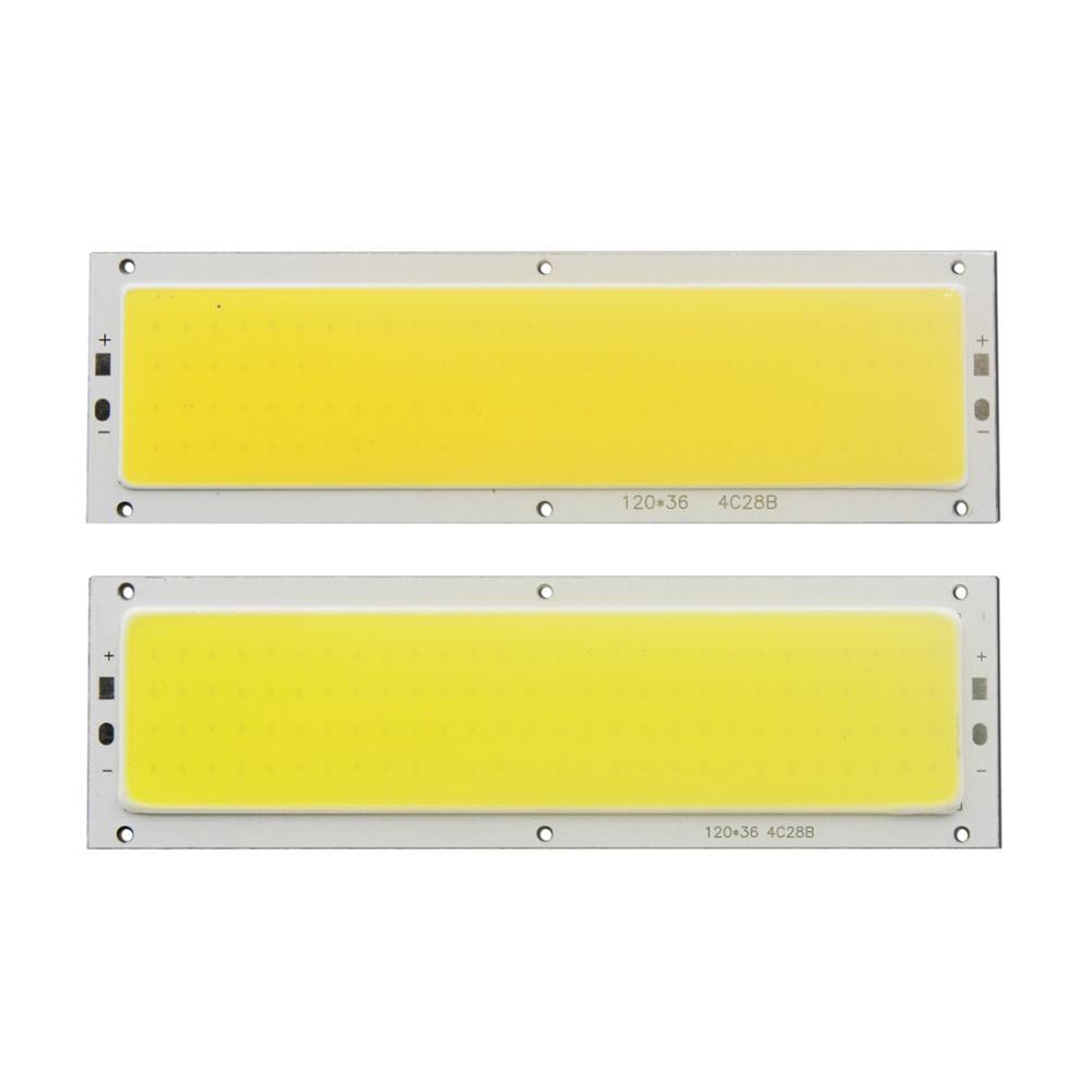 12W LED COB Light Module 120*36mm DC 12V Warm/ Natural White Blue