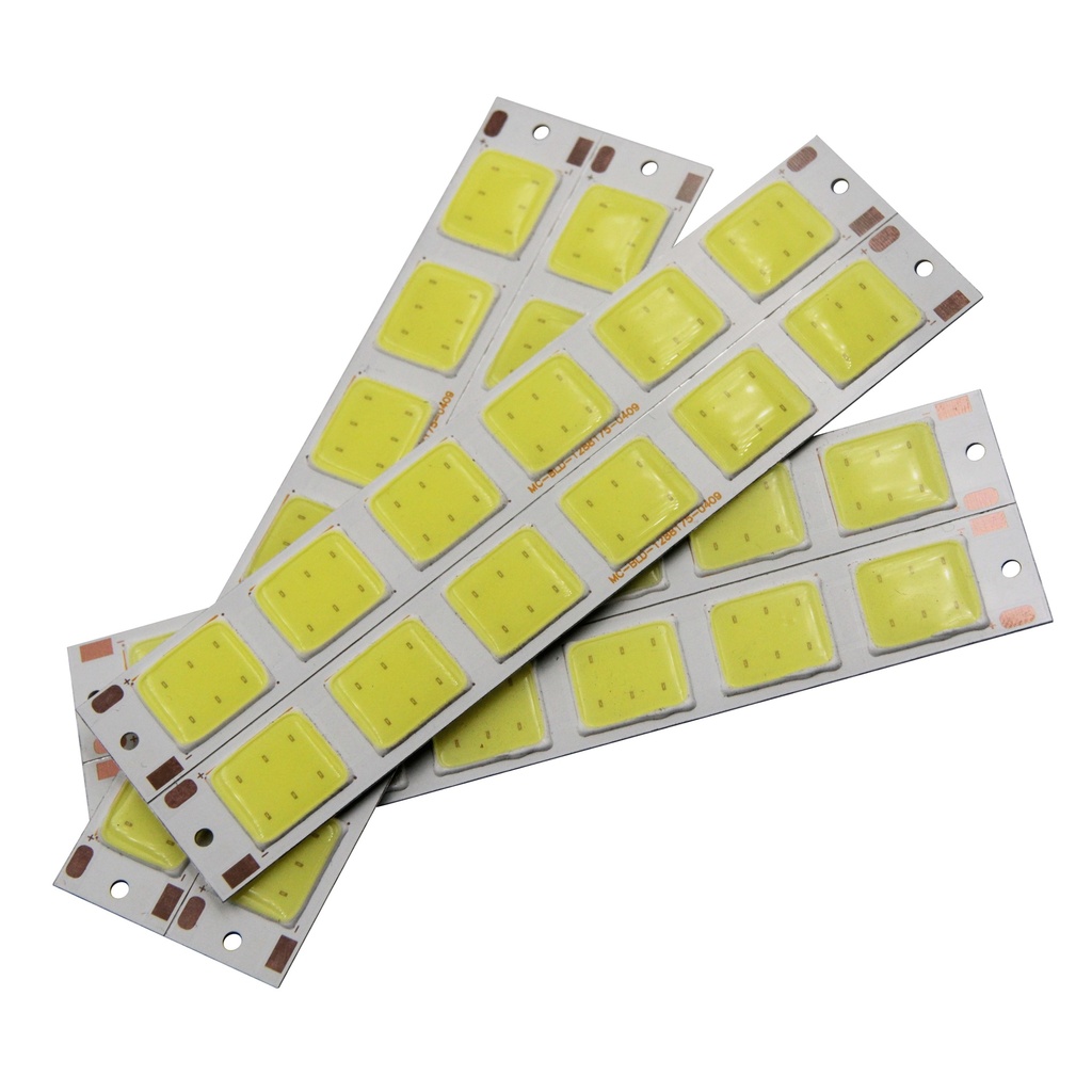 6W 6 Grids Flexible Led Cob Strip Bulb Light 129*17.5mm White 6500K