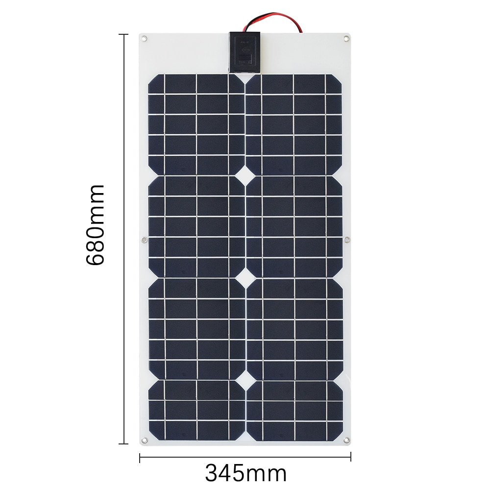 30W 18V Monocrystalline Flexible Solar Panel Battery Charger