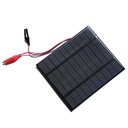 2.5W 5V Polysilicon Epoxy Solar Panel Cell Battery Charger+Crocodile Clip 