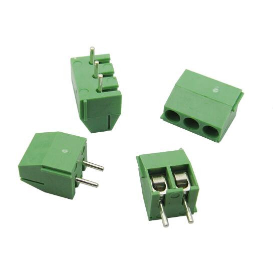 KF350 Copper Green PCB Terminal Blocks 3.5mm Pitch Screw Terminal Connector 2 Pin 3 Pin Straight Leg  lot(10 pcs)