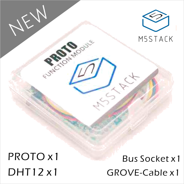 M5Stack Proto Board Set Included DHT12 Bus Socke Grove Cable for ESP32 Basic Kit & Mpu9250 Kit for Arduino