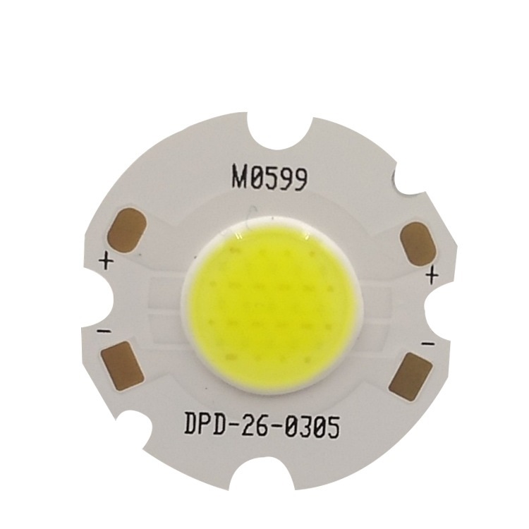 3W LED COB Module LED COB Round Panel 300mA 26mm PCB 12mm Emitting Area White