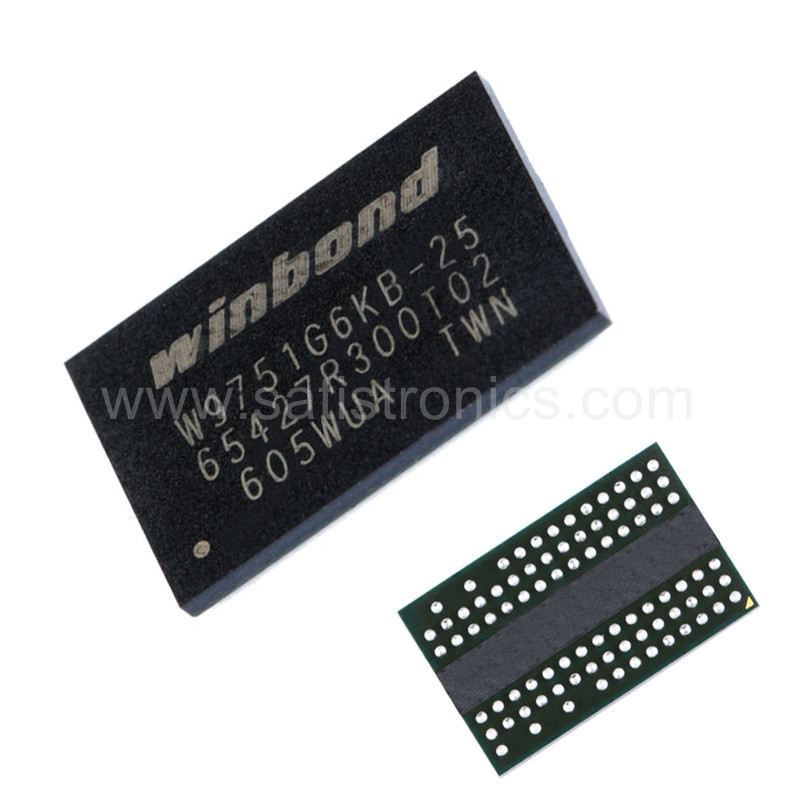 Winbond Chip W9751G6KB-25 WBGA-84 512Mbit RAM Flash Memory