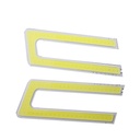 5W U Shape DRL COB LED Panel Strip Light 132*53mm DC 12V 400mA White 6500K