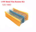 1/4W 5% Metal Film Resistor Kit 12 Ohm to 180 Ohm 23 Values*10