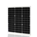 50W 18V Monocrystalline Glass Solar Panel Battery Charger