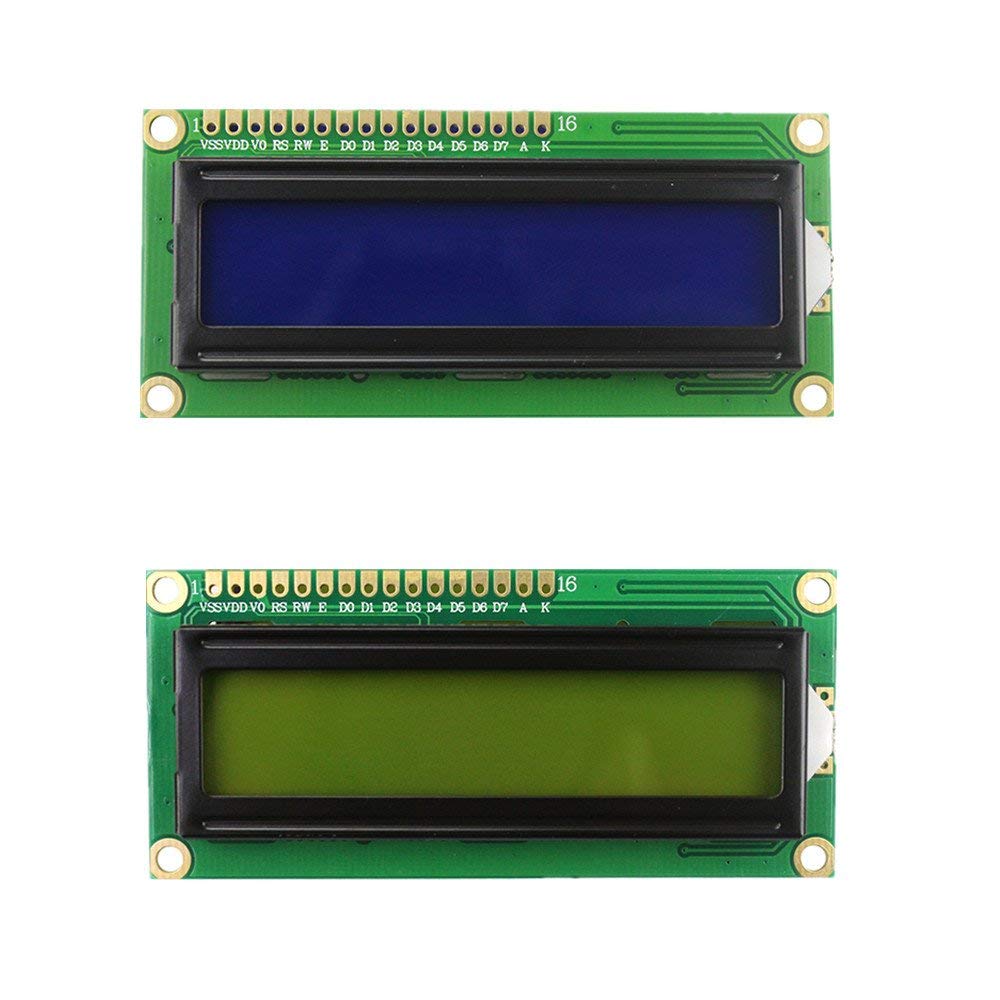 1602 16x2 LCD Display Screen Module 3V/5V Blue/Yellow-Green for Arduino