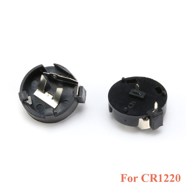 CR1220 round Button Coin Cell Battery Socket Holder Case Cover lot(10 pcs)