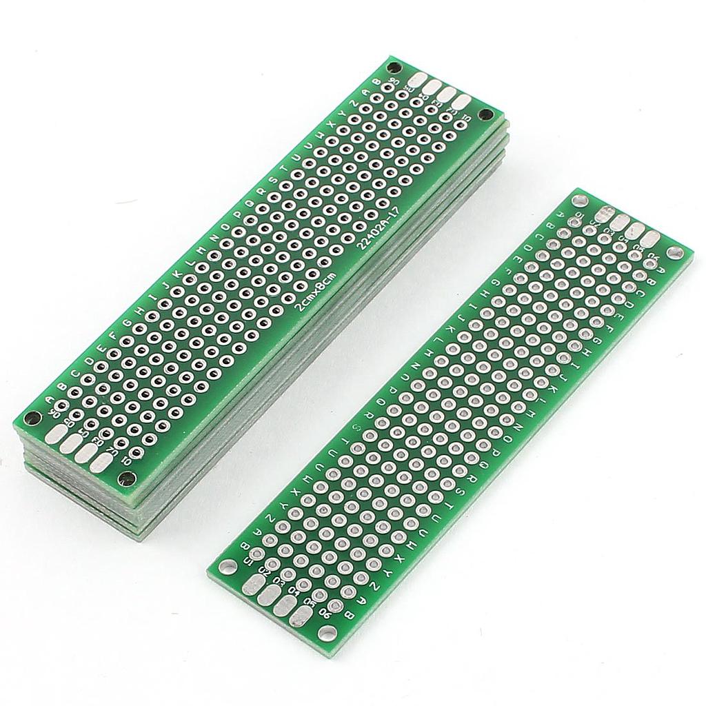 2*8cm DIY Prototype Paper Double Side Tinned PCB Universal Board 1.6mm Thickness lot(10 pcs)